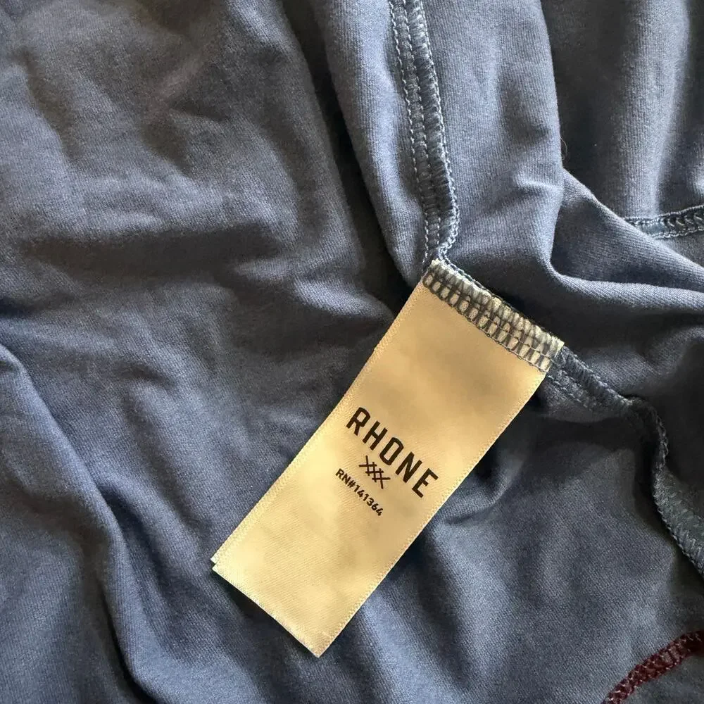 Rhone Men’s Long Sleeve Performance Shirt Blue Athletic Training Top Size M - Picture 6 of 9